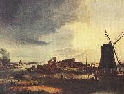 Aert van der Neer Landscape with Windmill oil